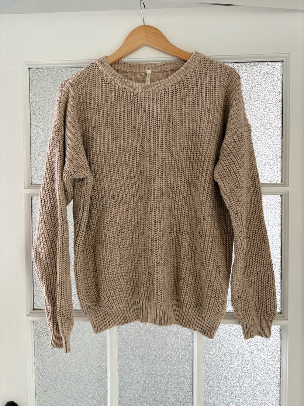 Cozy Beige Crewneck Sweater for Women